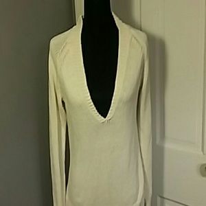 Deep V-neck sweater